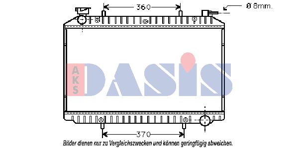 AKS DASIS Jäähdytin,moottorin jäähdytys 072330N